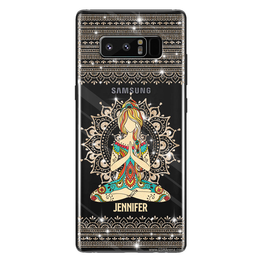 Laissez tomber - Coque de téléphone transparente personnalisée de yoga