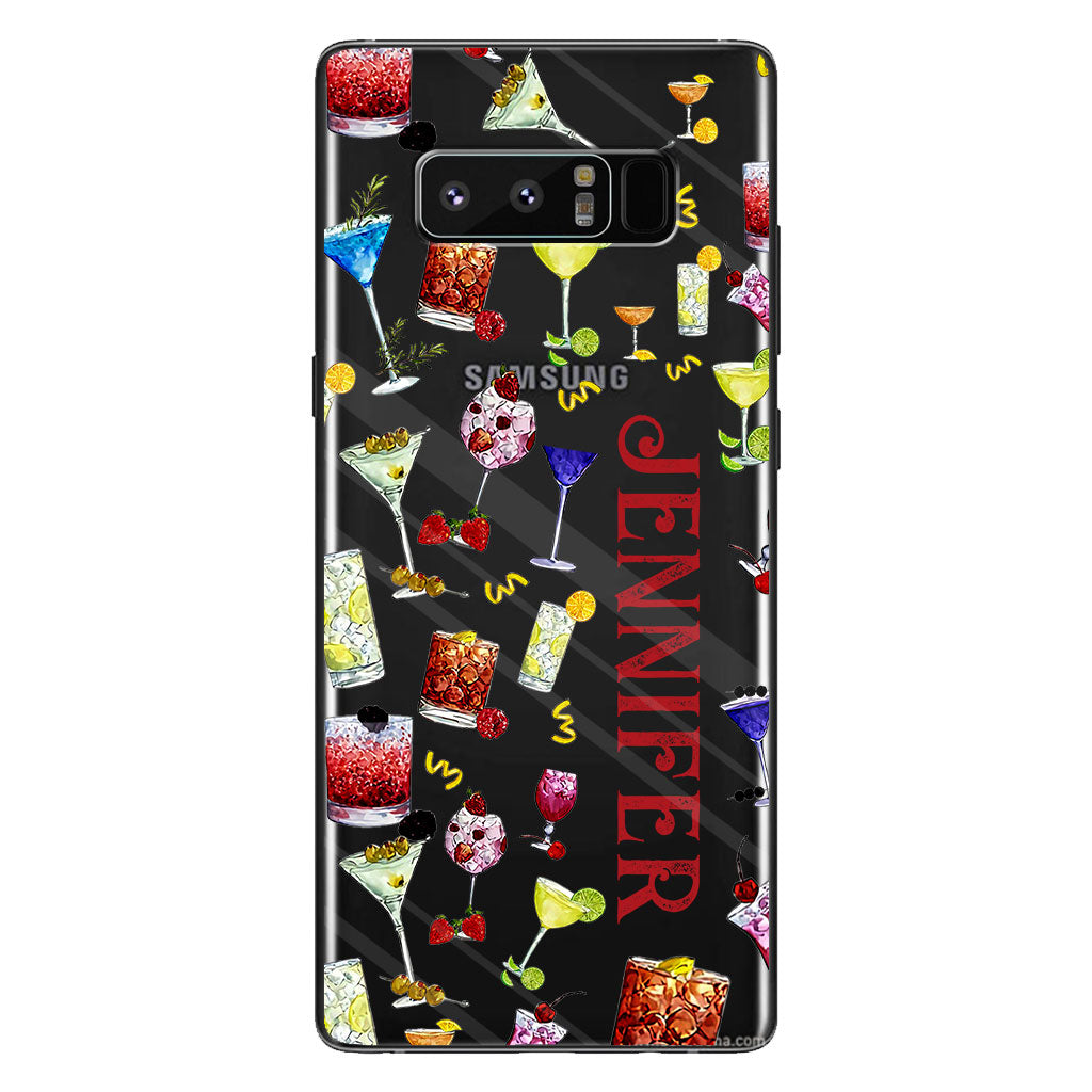 Sommerfeeling – Personalisierte transparente Cocktail-Handyhülle