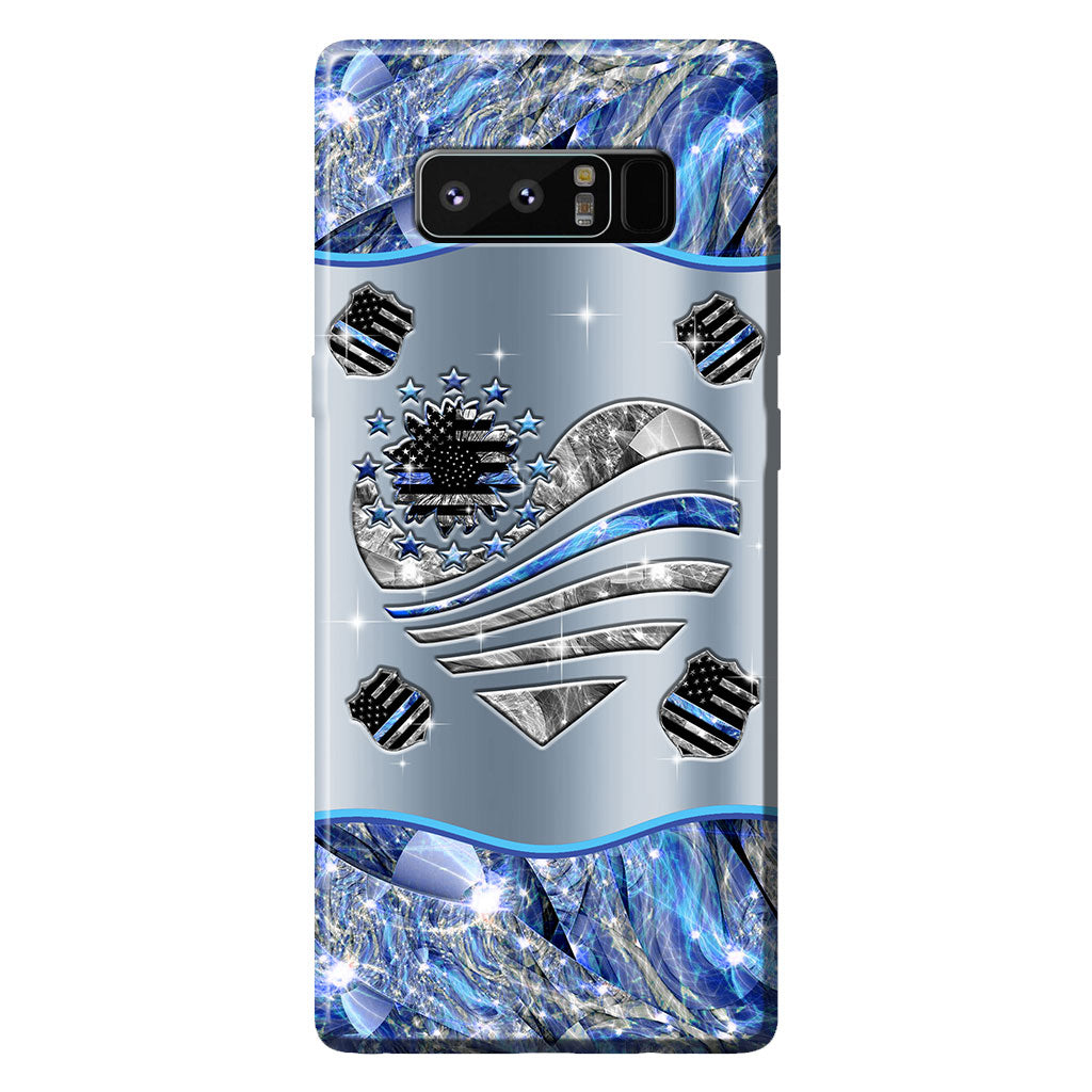 Coque de téléphone personnalisée « Soutien aux pattes » pour policier