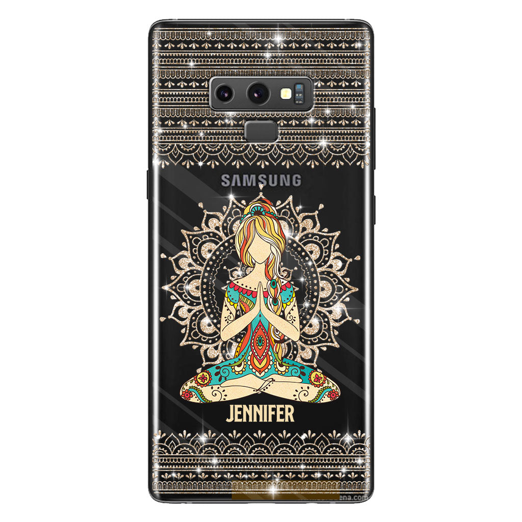 Laissez tomber - Coque de téléphone transparente personnalisée de yoga