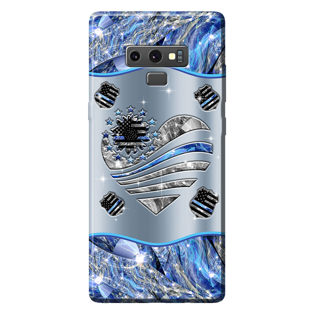 Coque de téléphone personnalisée « Soutien aux pattes » pour policier