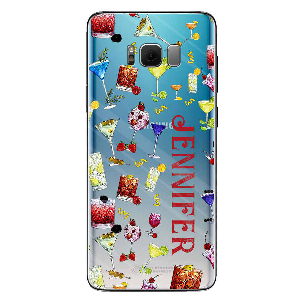 Sommerfeeling – Personalisierte transparente Cocktail-Handyhülle