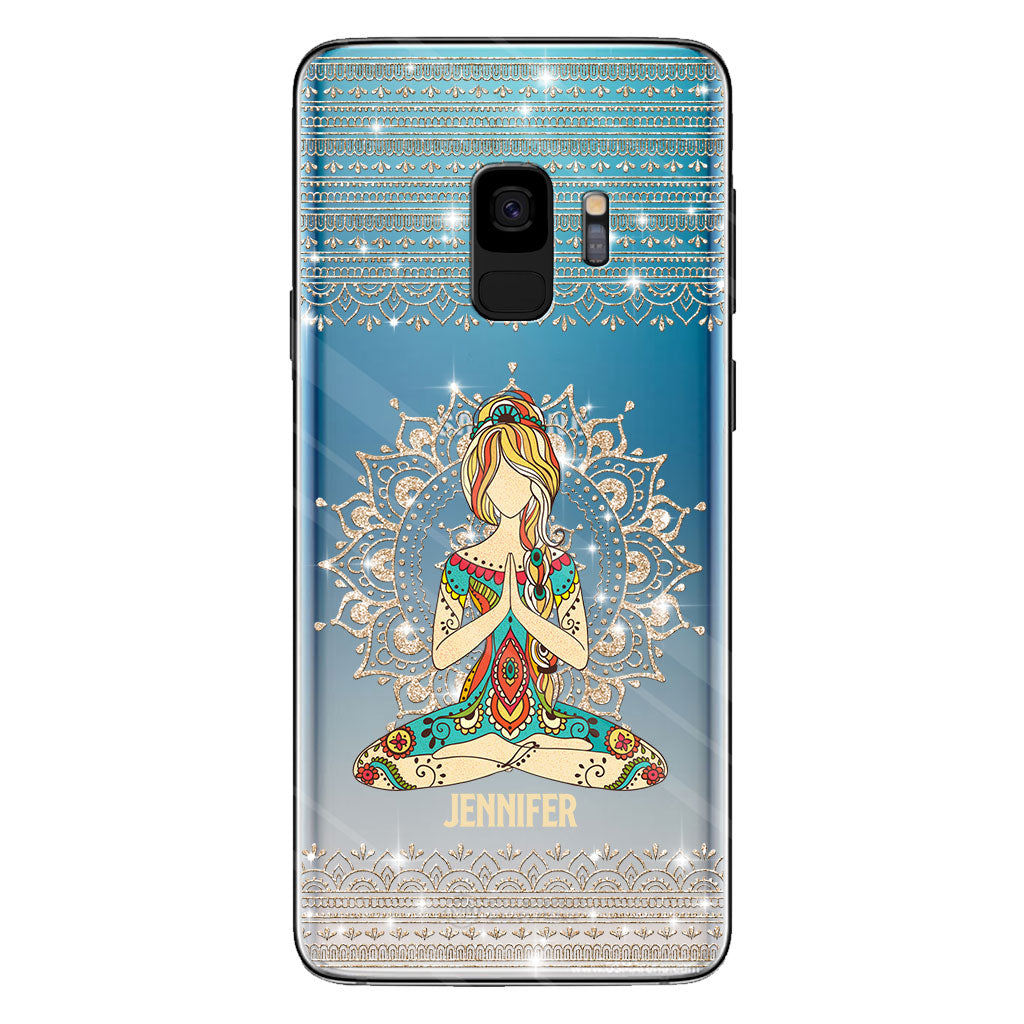 Laissez tomber - Coque de téléphone transparente personnalisée de yoga