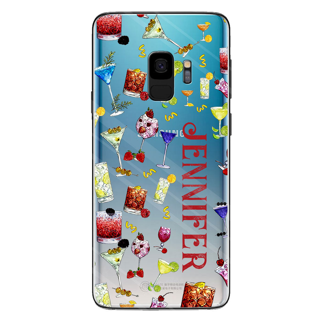 Sommerfeeling – Personalisierte transparente Cocktail-Handyhülle