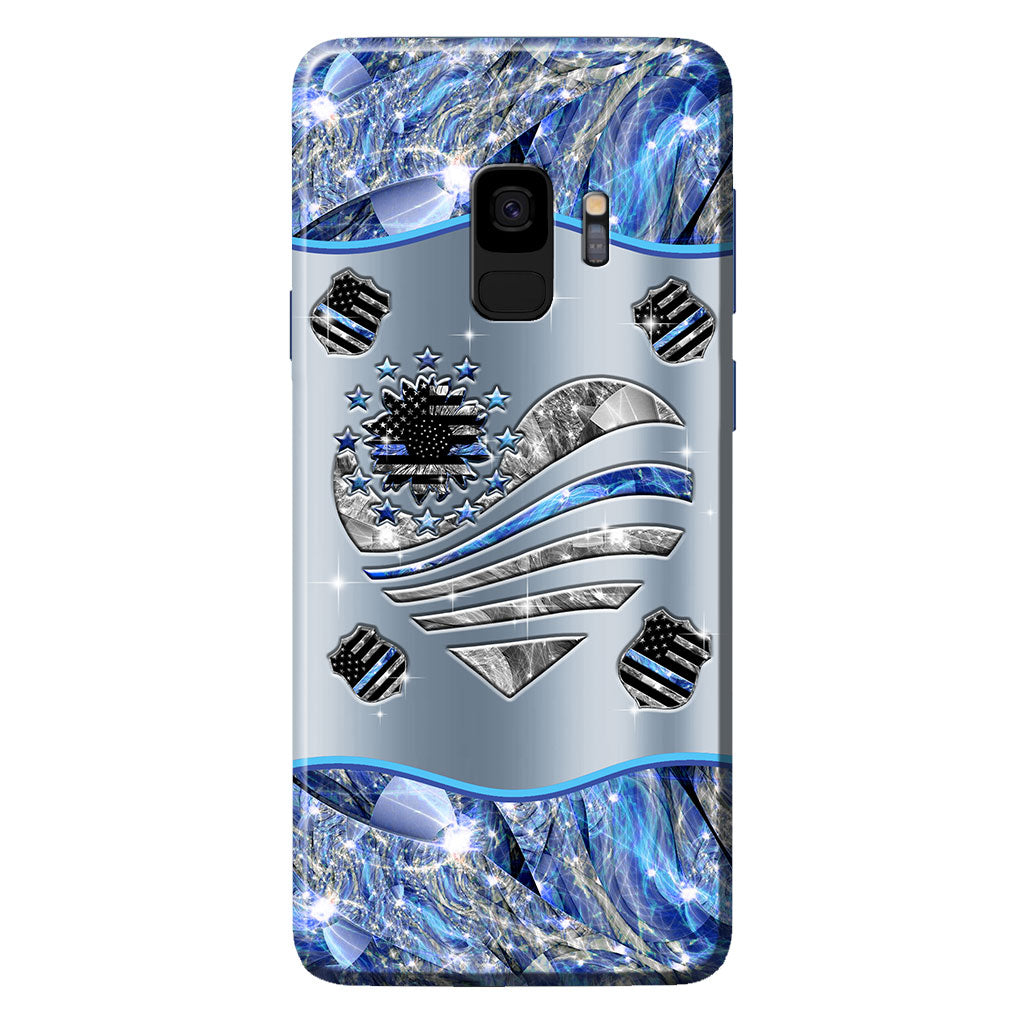 Coque de téléphone personnalisée « Soutien aux pattes » pour policier