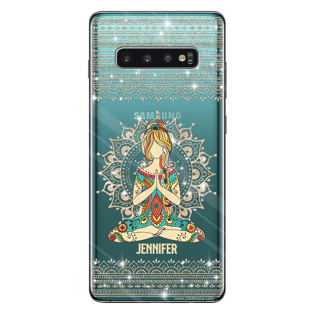 Laissez tomber - Coque de téléphone transparente personnalisée de yoga