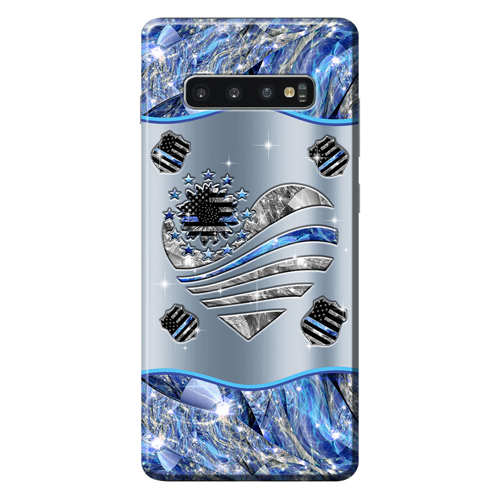 Coque de téléphone personnalisée « Soutien aux pattes » pour policier