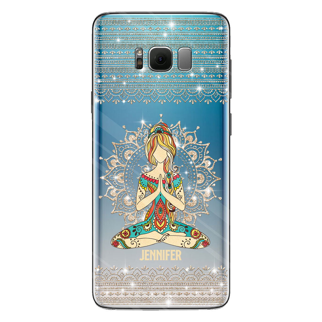 Laissez tomber - Coque de téléphone transparente personnalisée de yoga