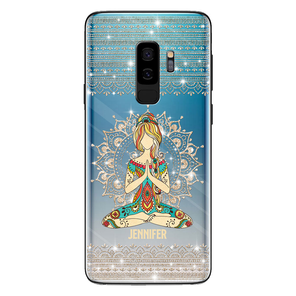 Laissez tomber - Coque de téléphone transparente personnalisée de yoga