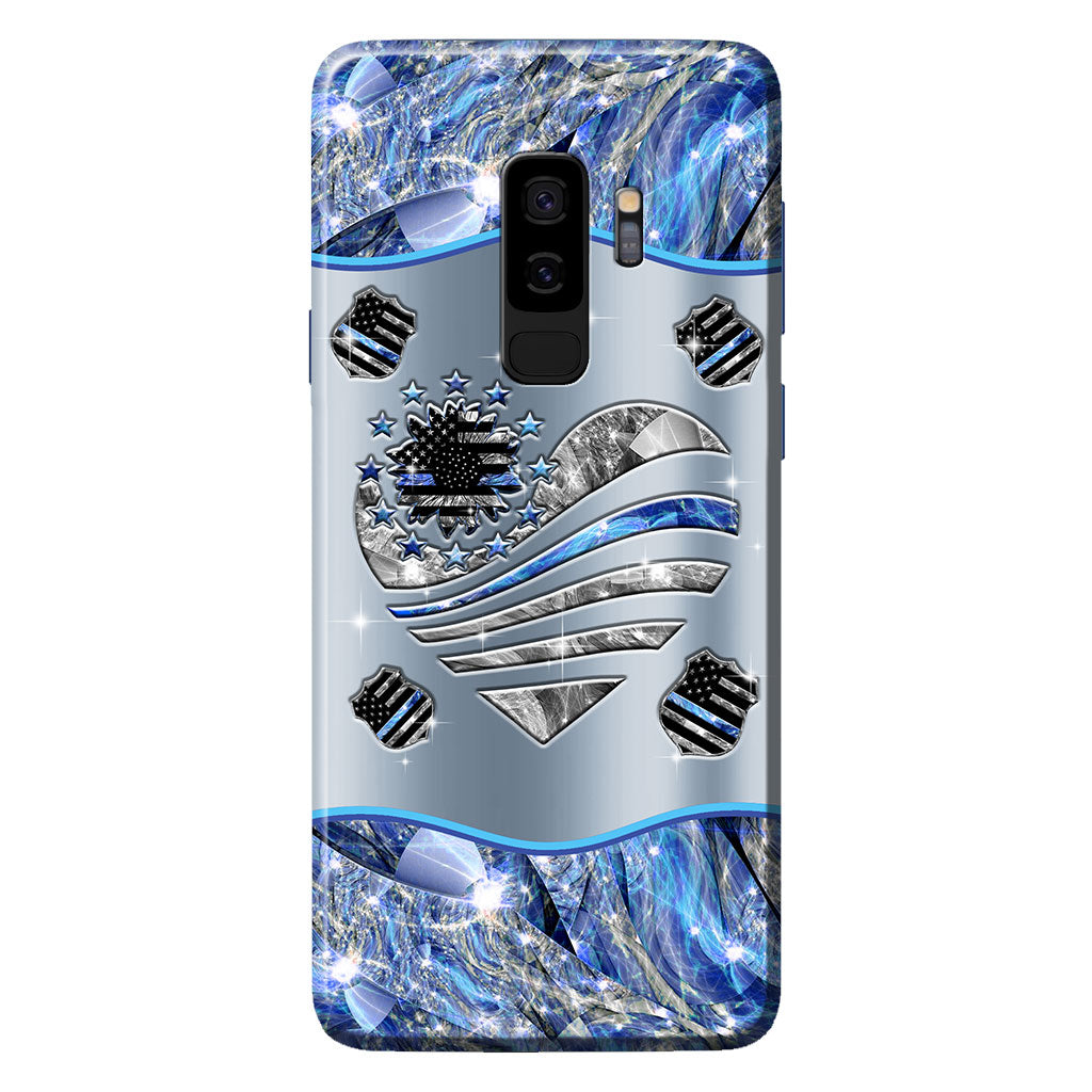 Coque de téléphone personnalisée « Soutien aux pattes » pour policier