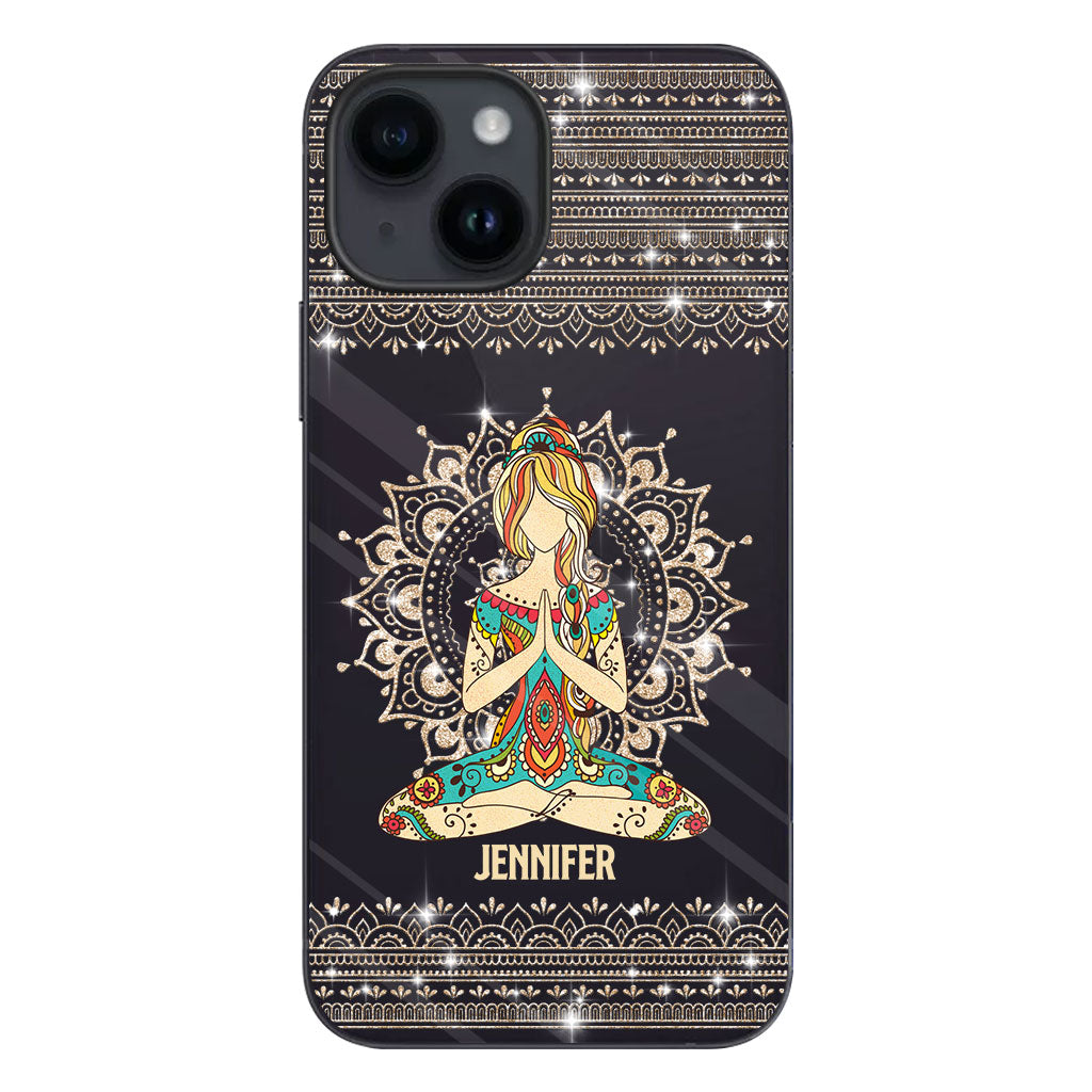 Laissez tomber - Coque de téléphone transparente personnalisée de yoga