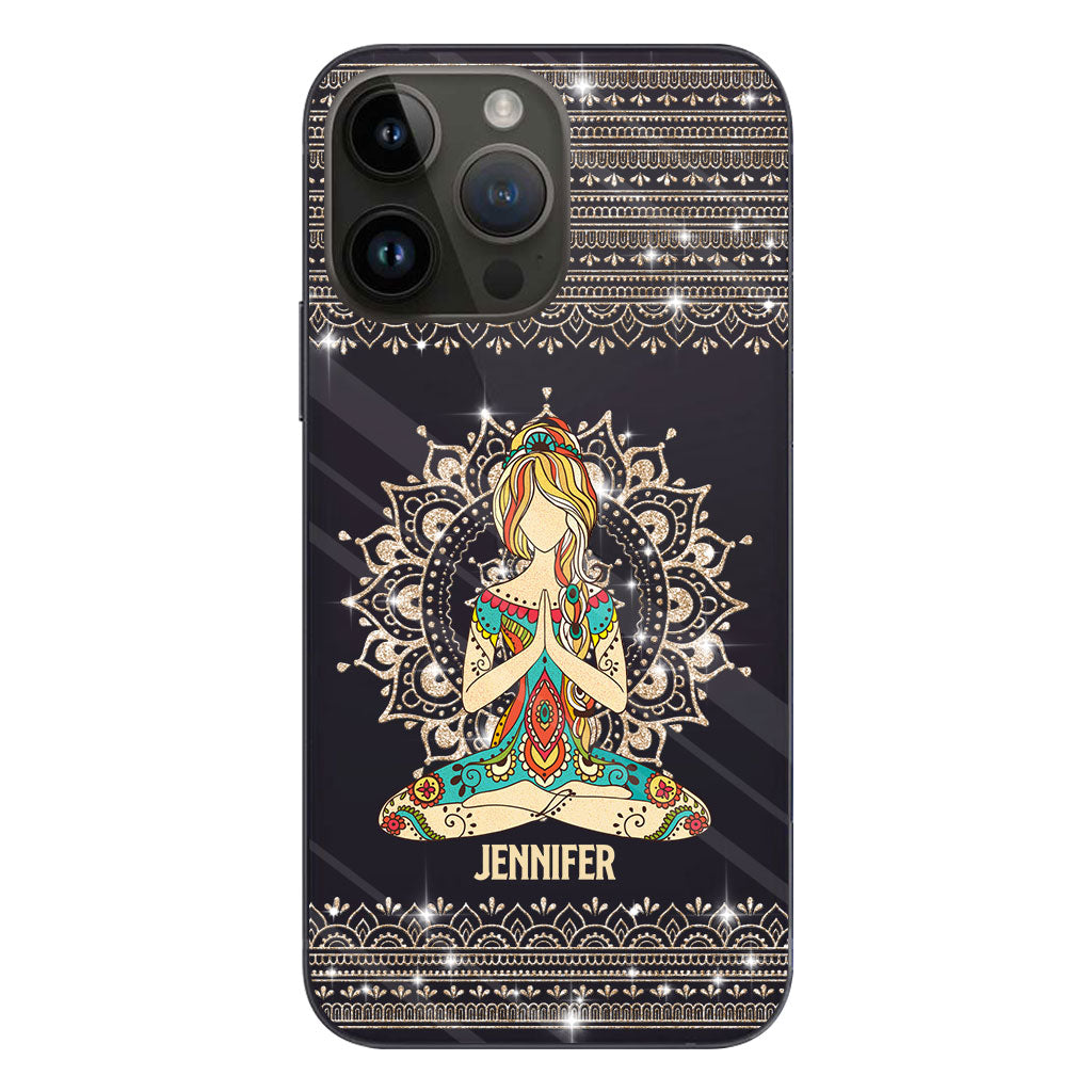 Laissez tomber - Coque de téléphone transparente personnalisée de yoga